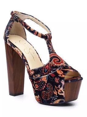 Jessica Simpson Women's Dany Paisley Print Platform Sandals